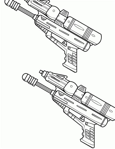 Gambar Nerf Gun Coloring Page Home Pages Di Rebanas Rebanas
