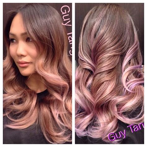 Choose an ashy tone to give dark tresses an ombre or color melt style, like what @cosmopaulogist did here. Pink ombré hair by @Guy Tang Hair Artist Hair Stylist ️ he ...