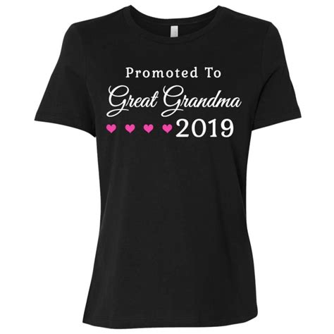 Promoted To Great Grandma 2019 Ts For New Grandma Women Short Sleeve