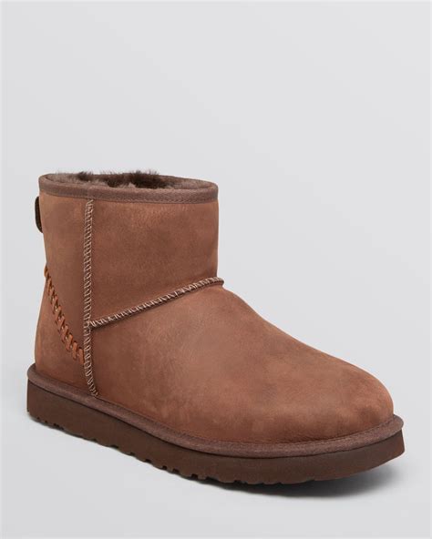 Ugg Ugg Australia Classic Mini Deco Leather Boots In Natural For Men