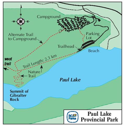 Paul Lake Provincial Park Kamloops Trails