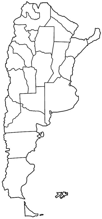 Dibujo De Mapa De Argentina Para Colorear Dibujos Para Colorear My