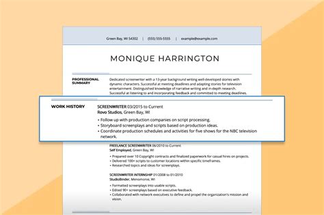 How To Write A Resume Work Experience Examples And Tips