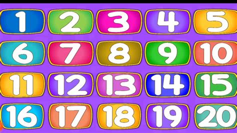 Learning Numbers And Colours For Children Counting 1 20 Numbers