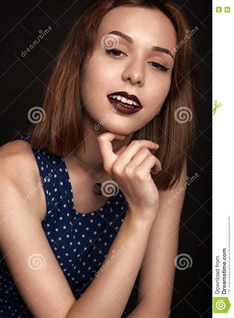 Attractive Young Girl Posing In The Studio Stock Image Image Of