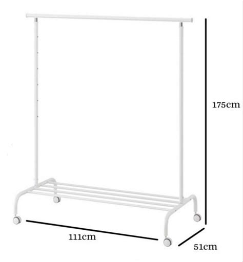 IKEA Rigga Clothes Rack Furniture Home Living Furniture Shelves