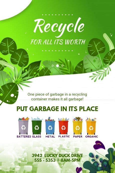 Recycling Awareness And Guidelines Poster Template