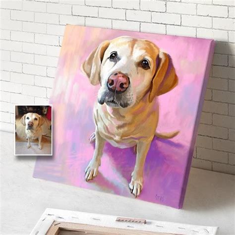 Painted for gary gainesville, va original photo. CUSTOM PET Person Portrait from Photo on Canvas, Mother's ...