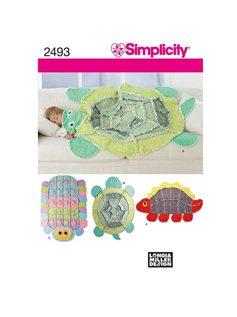 Simplicity Animal Blanket Sewing Pattern 2493 Quilt Sewing Patterns
