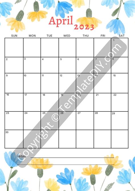 April 2023 Calendar Printable Template With Holidays In Wordexcel