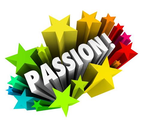 Passion Word 3d Letters Stars Exciting Feeling Intense Emotion Stock Illustration Image 45186146