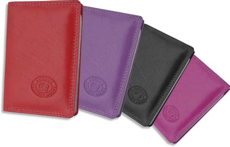Leather Credit Card Holder From London Leather Goods Cerise Amazon