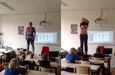 Dutch Teacher Strips Before Her Class To Teach The Students Lesson