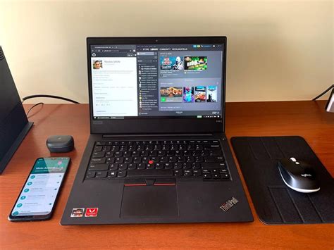 My Working And Gaming Setup Lenovo Thinkpad E495 Ryzen 3500u 16gb