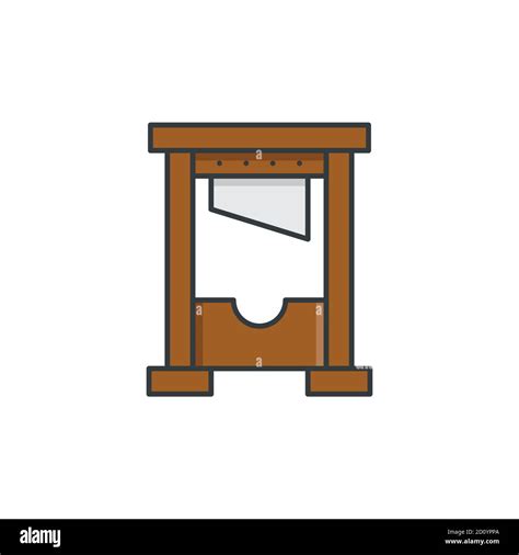 Guillotine Vector Icon Symbol Isolated On White Background Stock Vector