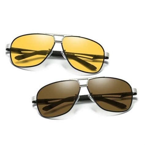 Mens Polarized Transition Photochromic Sunglasses Driving Pilot Sport Uv K486 Ebay
