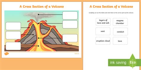 Volcano Cross Section Labeling Activity Ks1 Geography