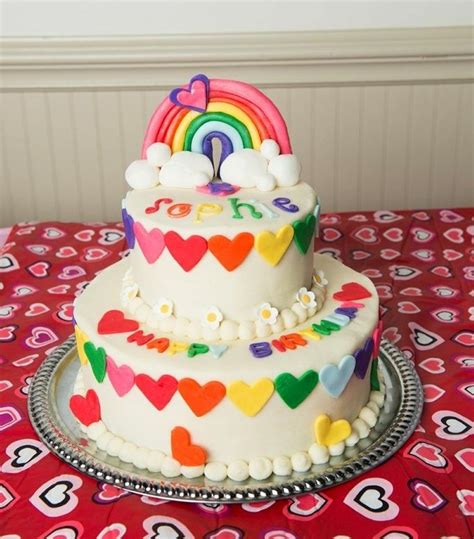 Rainbow Heart Cake Aspen Street Cakes