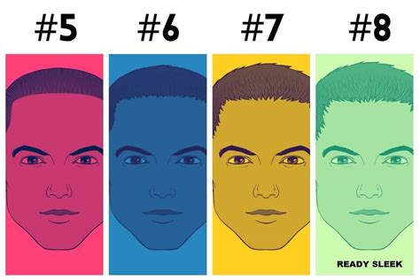 Haircut numbers refer to the length of hair that will be left after however, the general observations have gauged number 5 to be 5/8″, and number 6 to be 6/8″ in. Buzz Cut Lengths - Number 5, 6, 7, 8 With Photos - Ready Sleek