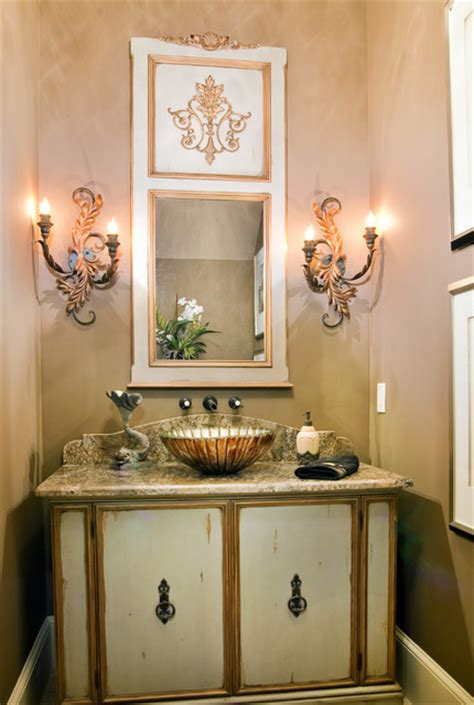 French Inspired Powder Room Traditional Bathroom Charleston By