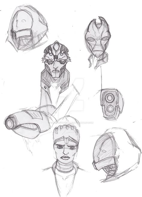 Mass Effect 2 Sketches By Constantscribbles On Deviantart