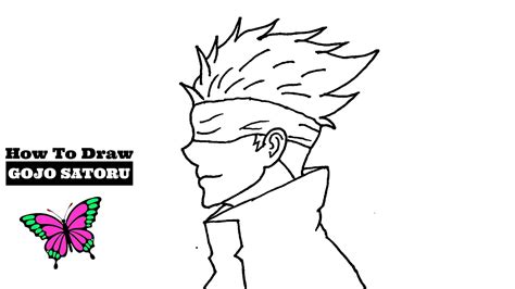 How To Draw Gojo Step By Step Tutorial Gojo Satoru Drawing Tutorial