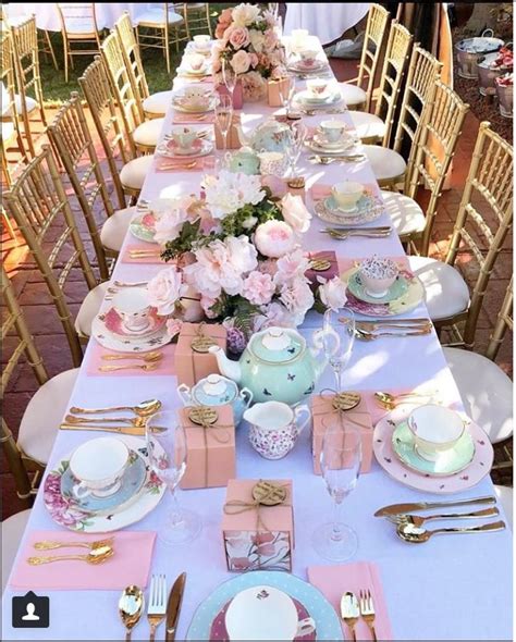 High Tea Table Tea Party Table Bridal Tea Party Tea Party Garden