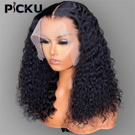 Deep Wave Bob Wig Lace Front Human Hair Wigs For Women Pre Plucked 13x4