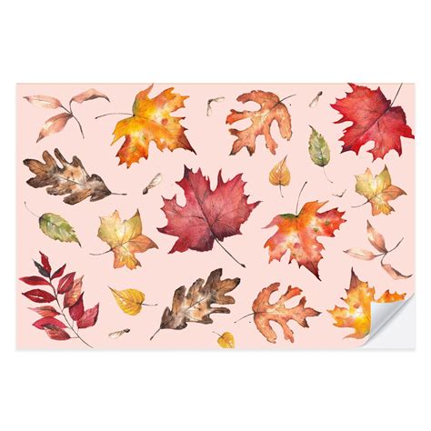 Fall Leaves Paper Placemat Pad Thanksgiving Placemat Etsy Australia
