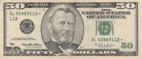Dollars Federal Reserve Note Grand Portrait Tats Unis Numista