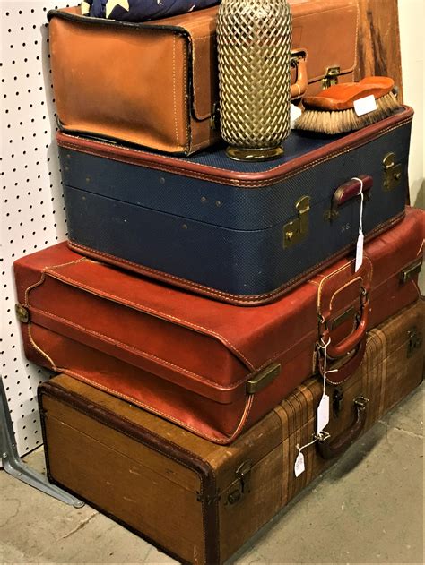 Suitcase Decor Upcycle Vintage Luggage Antique Vintage Decor Old