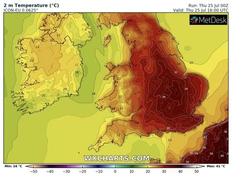 Heat Wave Update Hottest Day For The Uk Today July 25th Severe Weather Europe