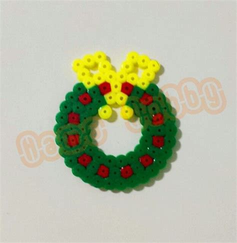 Christmas Wreath Ornament Hama Perler Beads By Love Cupcoonka