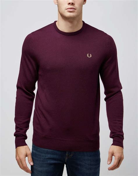 fred perry merino crew neck knit scotts menswear