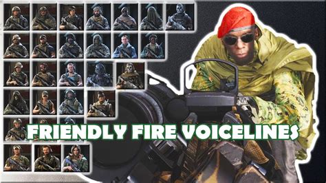 Call Of Duty Modern Warfare Friendly Fire Voicelines Youtube