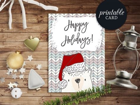 Happy Holiday Card Printable Christmas Card Printable