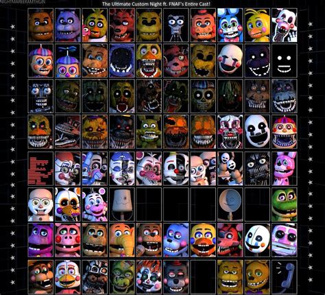 Update7 Ucn Ft Fnafs Entire Cast By Nightmareeramthgin Fnaf