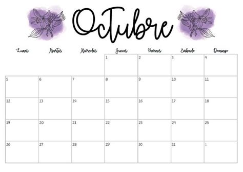 Octubre 2020 Descarga Tu Calendario Calendario Calendario Escolar