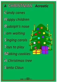 To create an acrostic, follow these five easy steps: Christmas acrostic poems and templates | Christmas poems ...