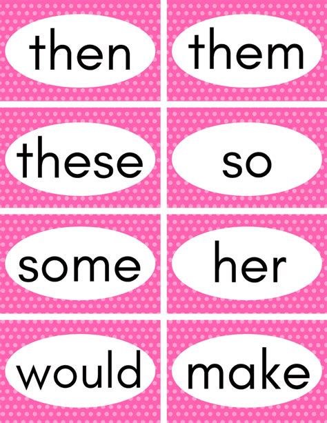 Free Printable Sight Words Flash Cards Its A Mother Thing