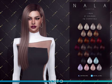 Anto Nala Hairstyle Created For The Sims 4 Emily Cc Finds