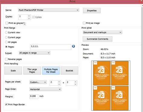 How To Print Multiple Copies Of A Page To One Sheet With Foxit