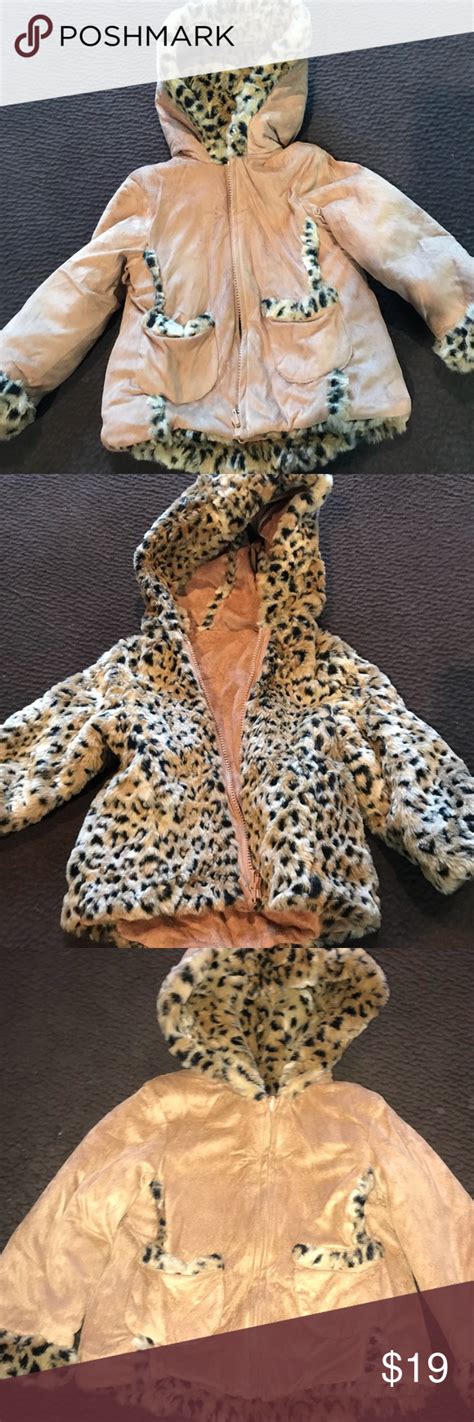 Girls Leopard Reversible Coat Size 3t Girls Leopard Reversible Coat