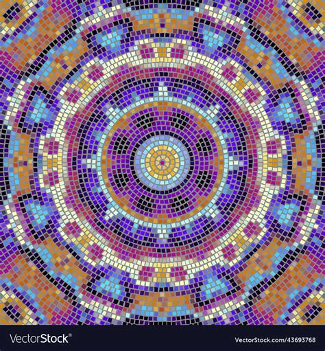 Seamless Mosaic Art Pattern Art Background Vector Image