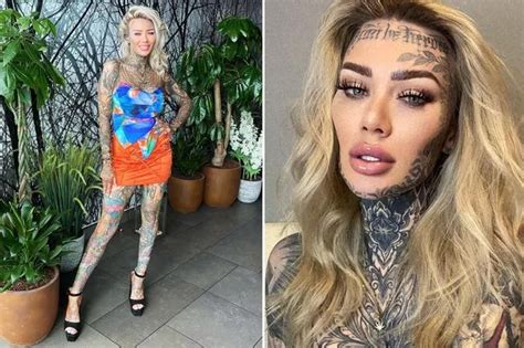 Britain S Most Tattooed Woman Enjoys Cheeky Bath Tub As She Flaunts Multiple Ink Daily Star