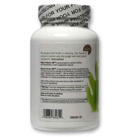 Nature's plus gi natural probiotic mega. FoodScience of Vermont Mega Probiotic-ND - 120 VCapsules ...