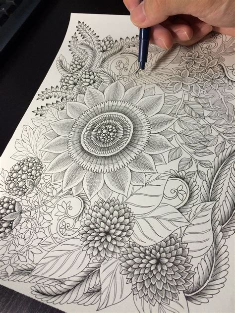 How To Draw Botanical Doodle Zentangle 12 Zentangle Patterns