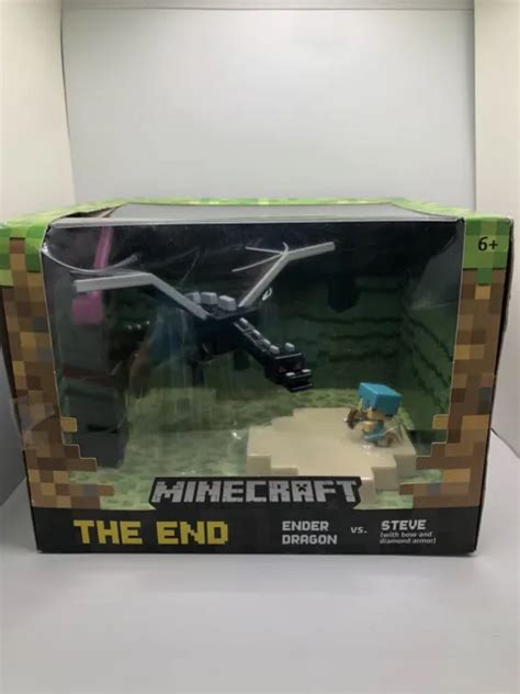 Minecraft The End Ender Dragon Vs Steve Figure Mojang Djy38 2015 New