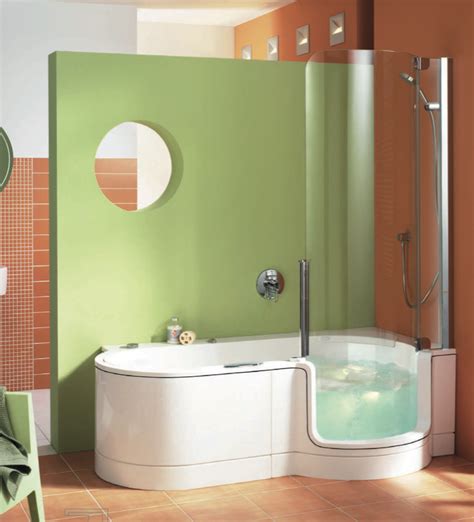Safety bathtub with loud speaker whirlpool tubs double people jet spa shower combo jacuzzi bathtubs. Elegant Corner Tub Shower Combination | Lamidge | Corner ...