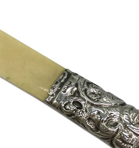 Antique Silver Handled Ivory Paper Knife Wearenotashop